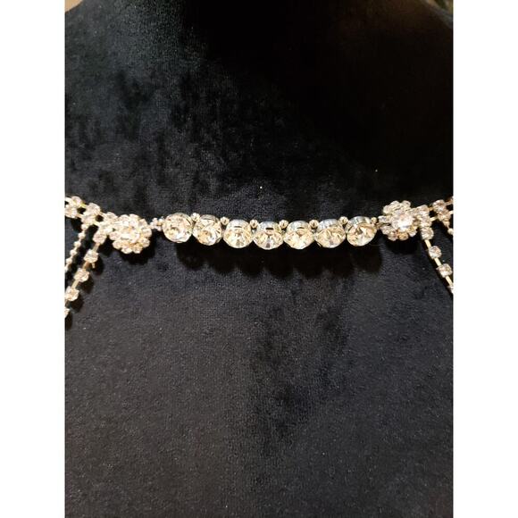 Womens Multilayer Rhinestone Shoulder Chain Lingerie Decorative Bridal Jewelry - Picture 3 of 7